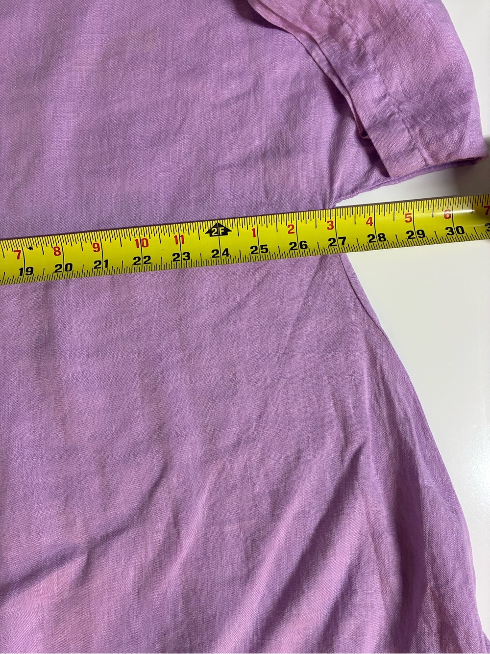 Match Point 100% Linen Lavender Tunic Top XL - Picture 7 of 8